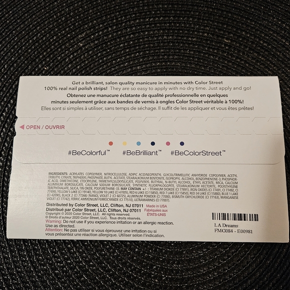 Color Street-Retired LA DREAMS- Pink Glitter Nail Polish Strips - Picture 2 of 3